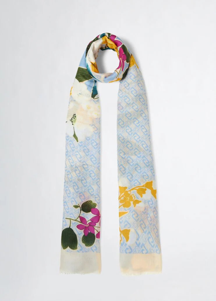 Shawl with floral print