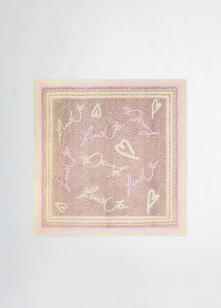Animal-print foulard