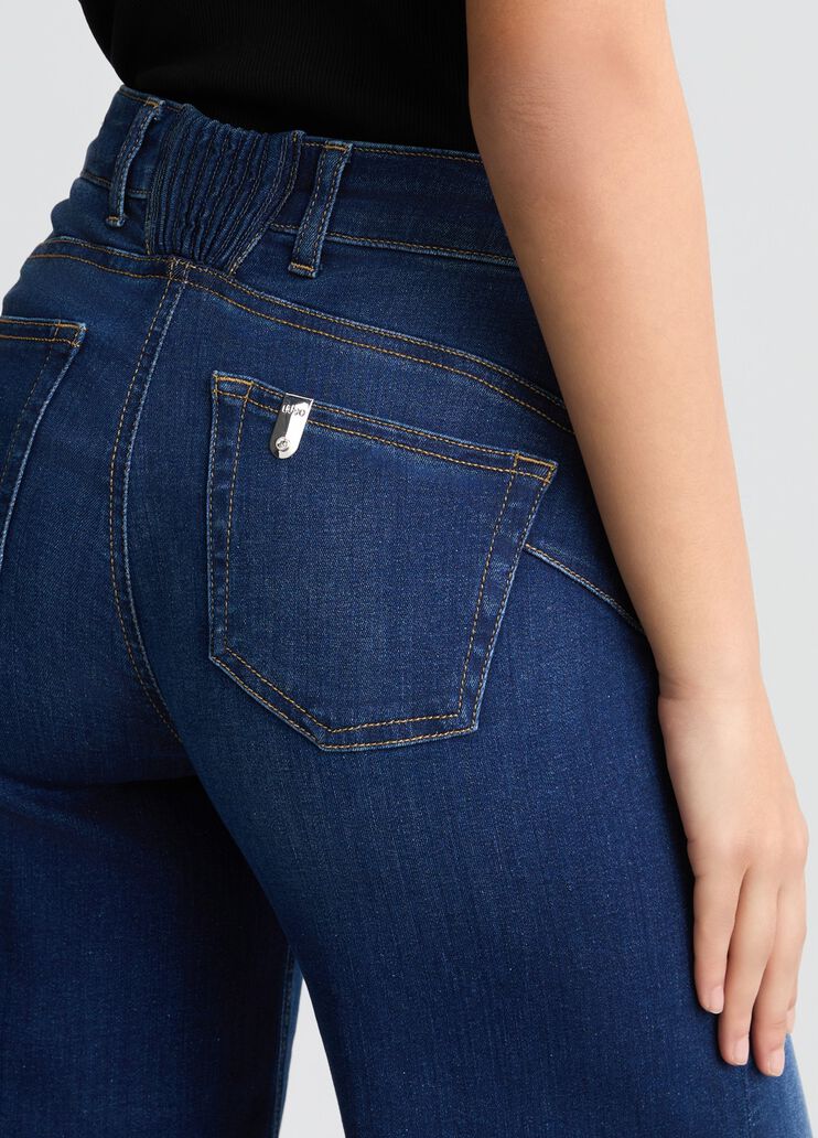 High-rise flared jeans