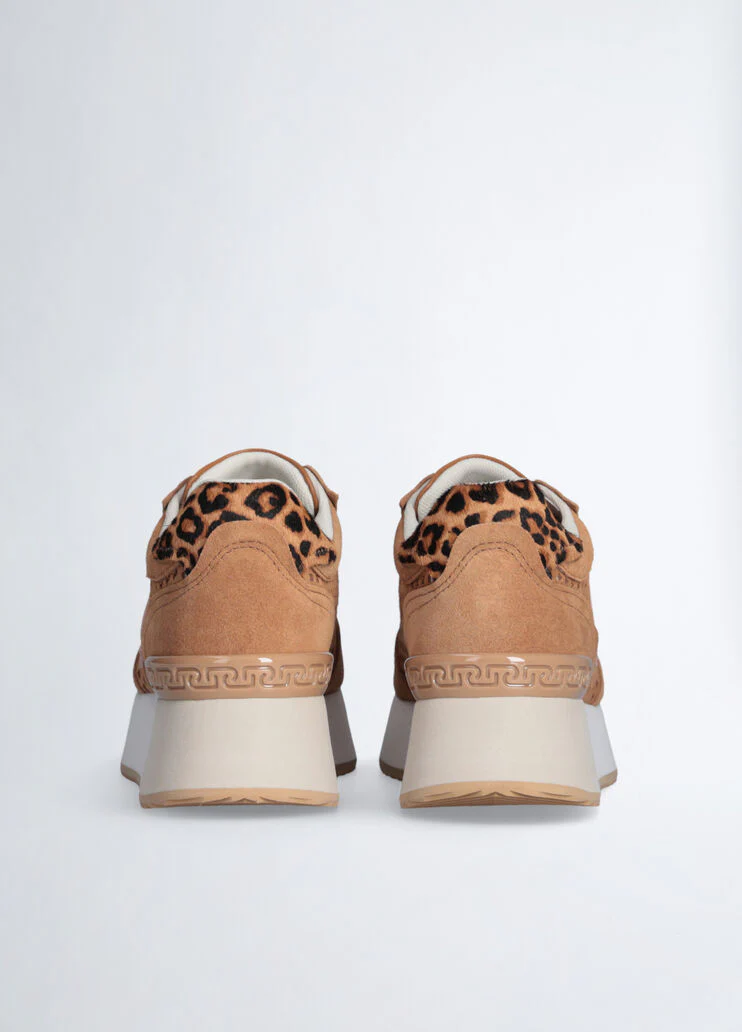 Perforated platform sneakers