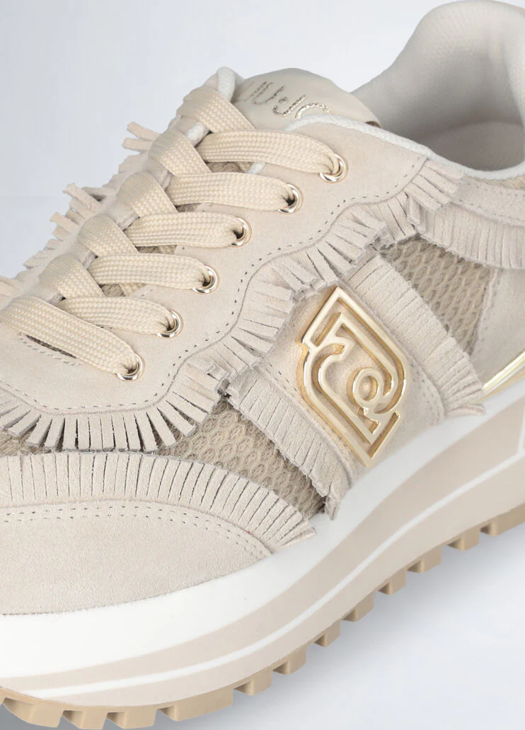 Platform sneakers with fringing