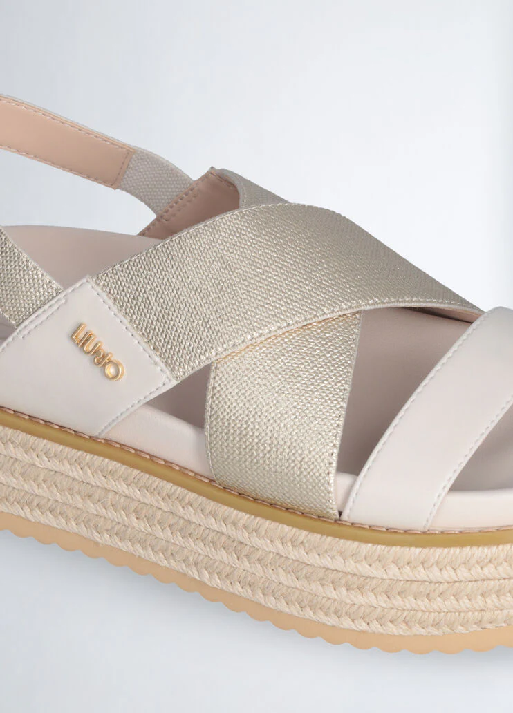 Woven platform sandals