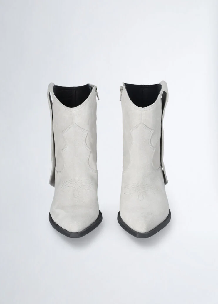 Suede cowboy ankle boots