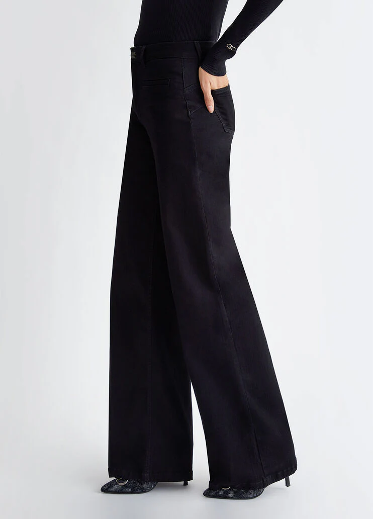 High-rise flared jeans