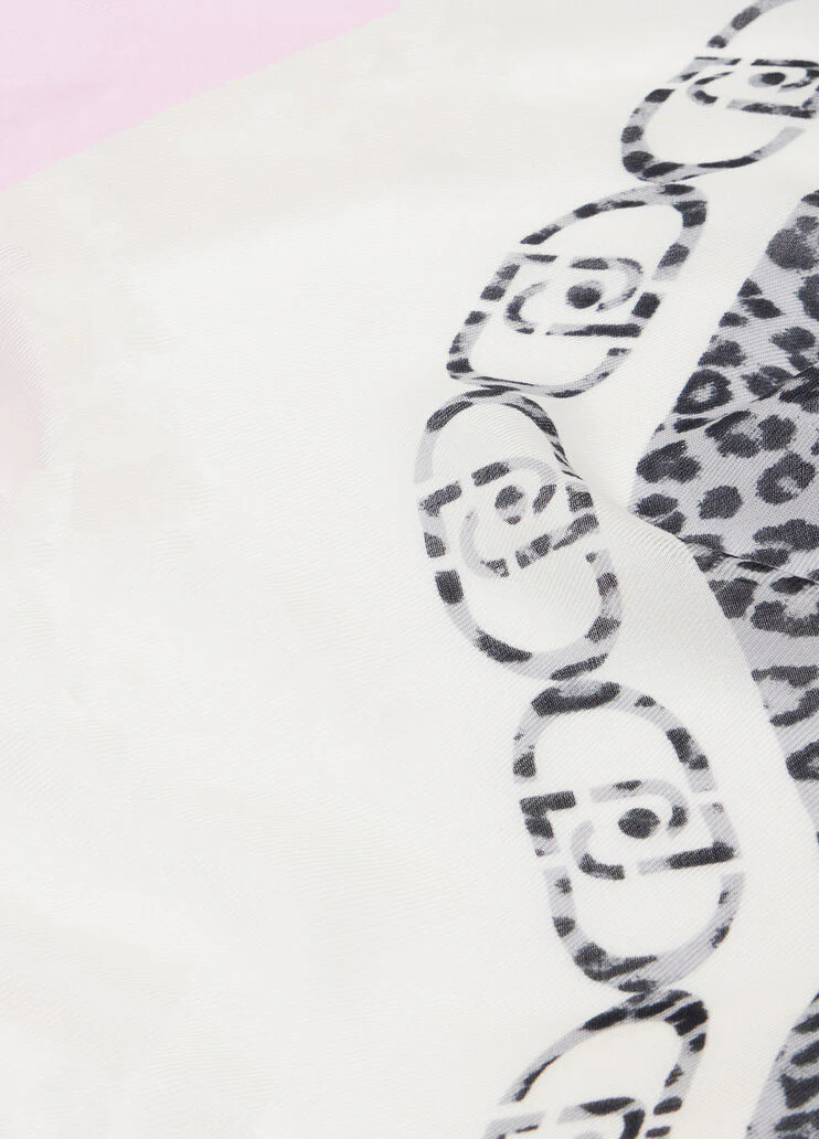 Pink animal-print foulard