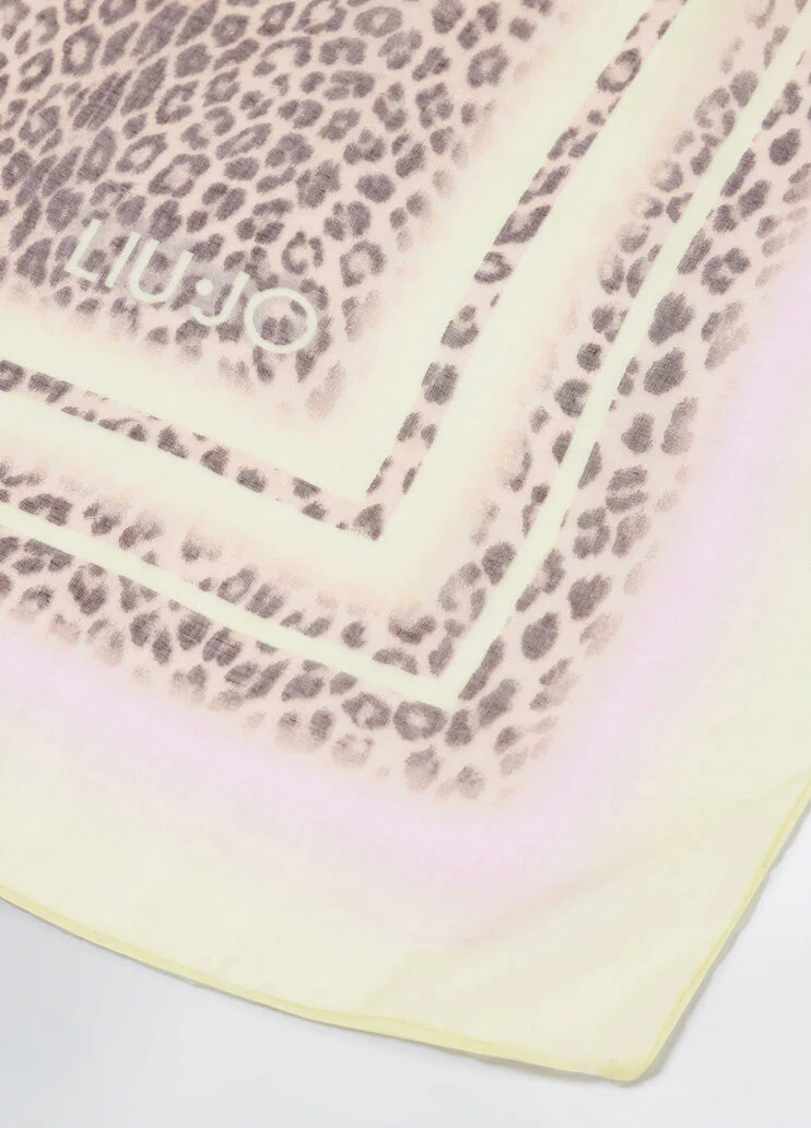 Animal-print foulard