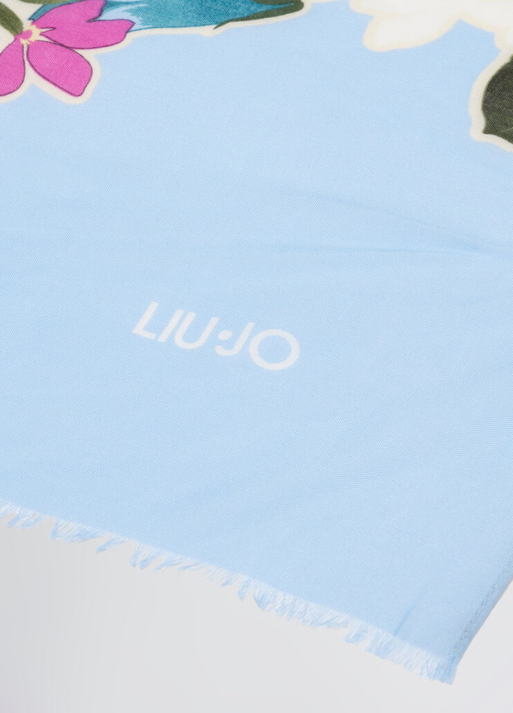 Shawl with floral print