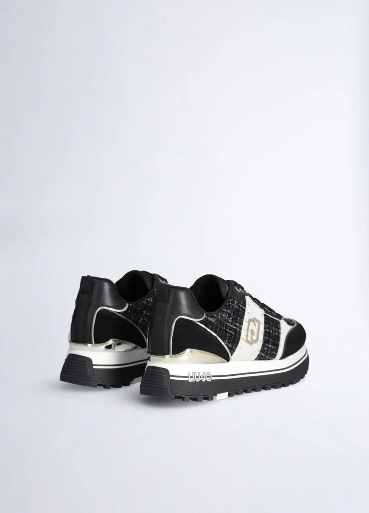 Tweed platform sneakers