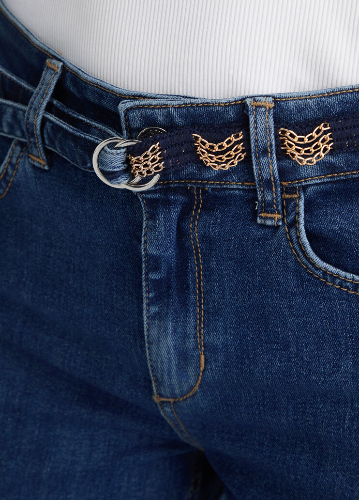 High-waisted skinny jeans