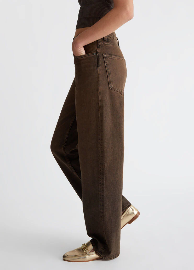 High-rise lurex jeans