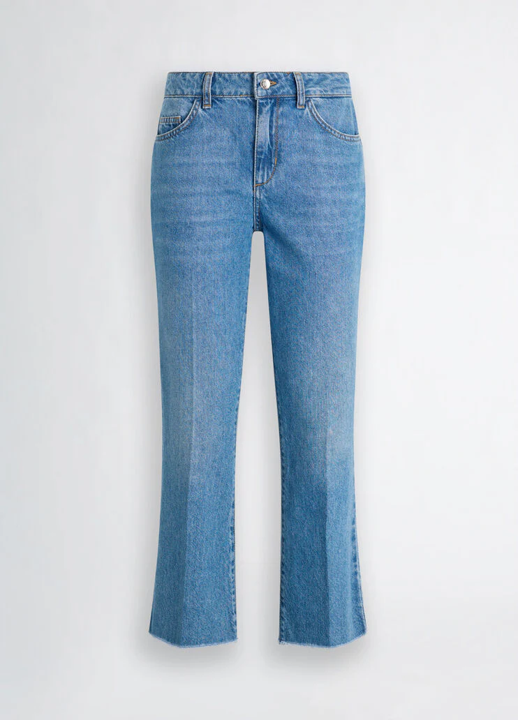 High-rise bootcut jeans