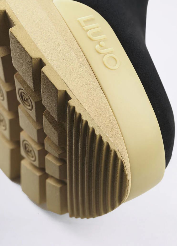 Black over-knee sneakers