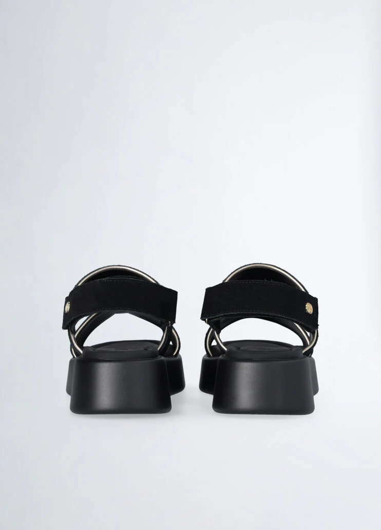 Suede platform sandals