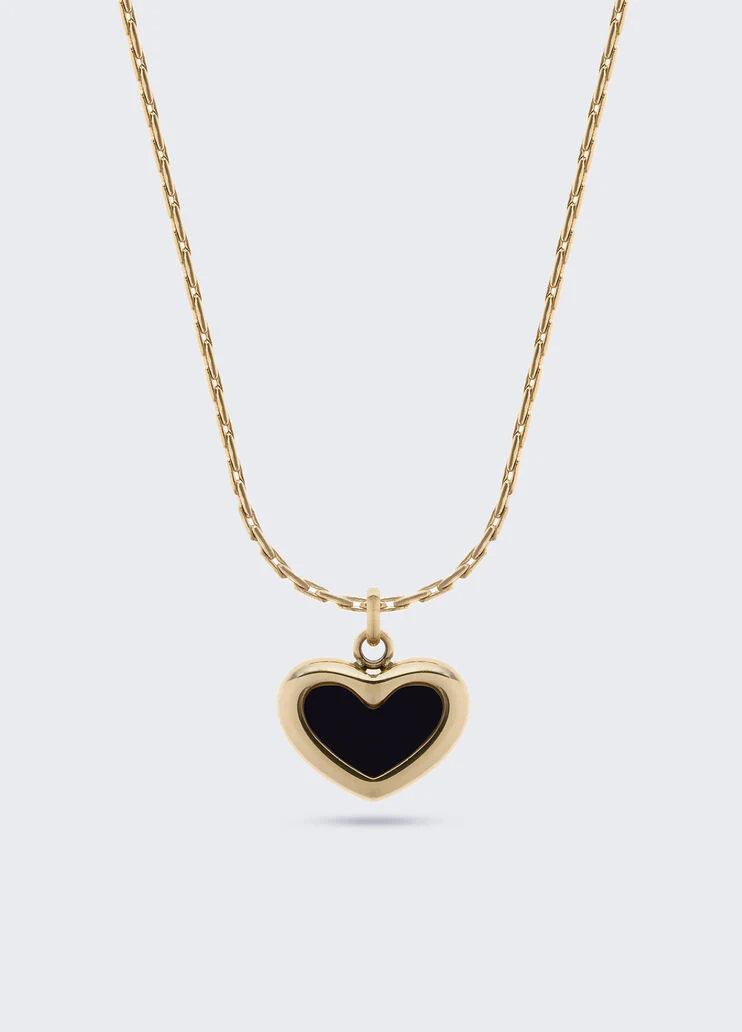 Necklace with black heart