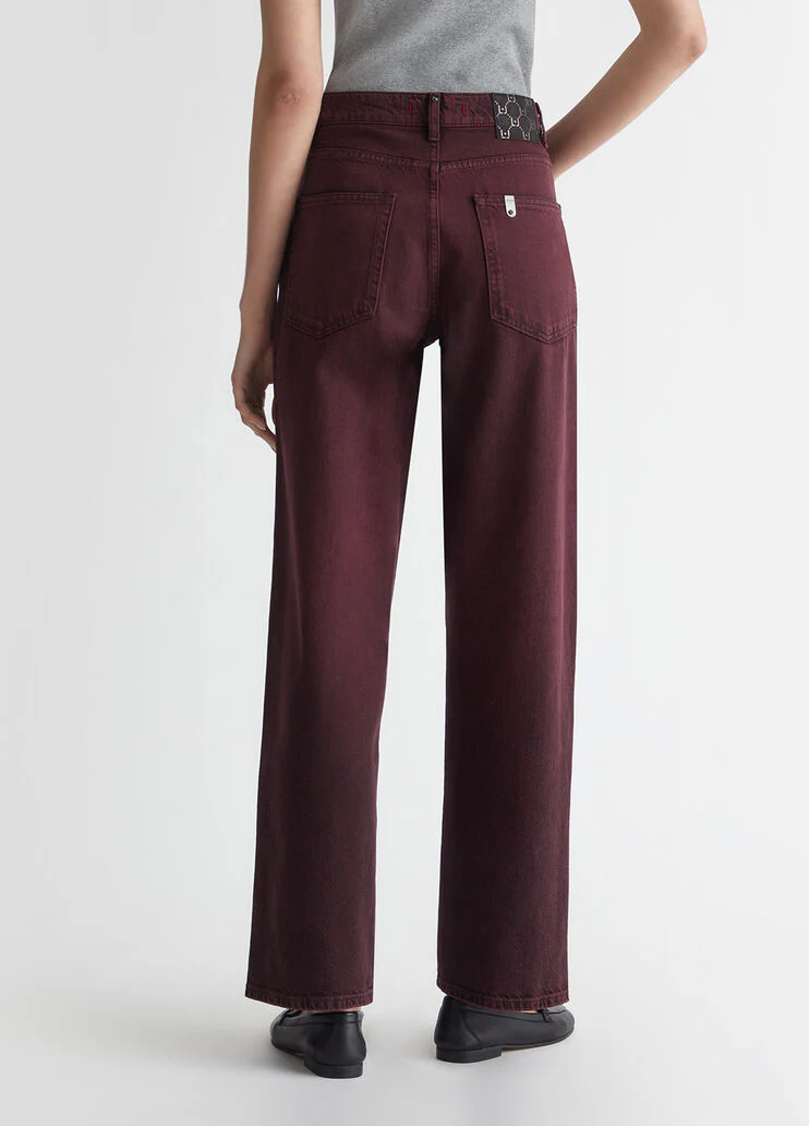 High-rise lurex jeans