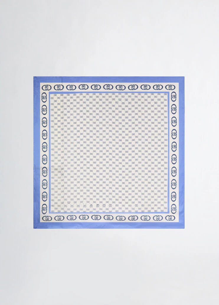 Blue foulard with logo