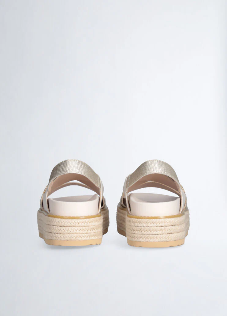 Woven platform sandals
