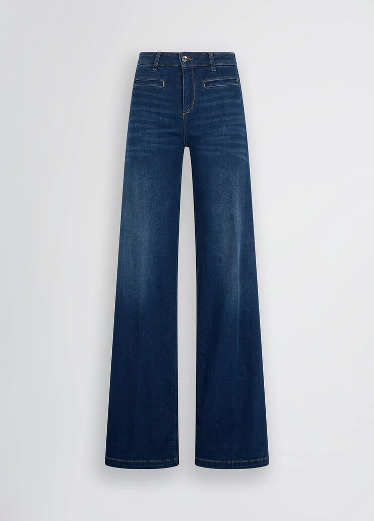 High-rise flared jeans