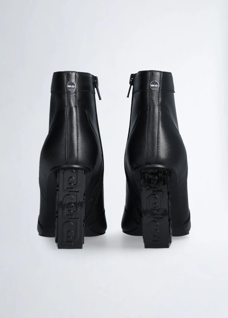 Black ankle boots with heel
