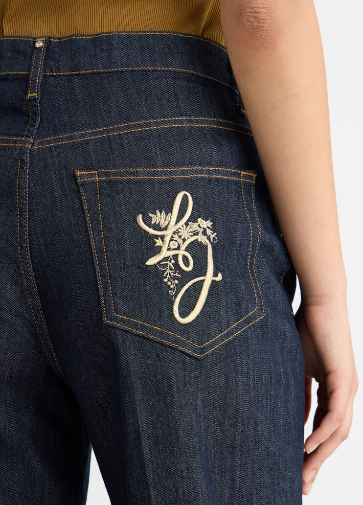 Carrot-fit high-rise jeans