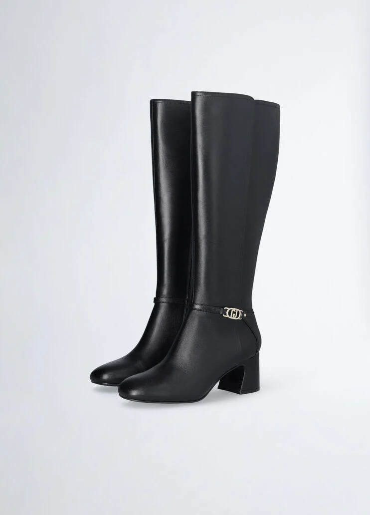 Knee-high leather boots