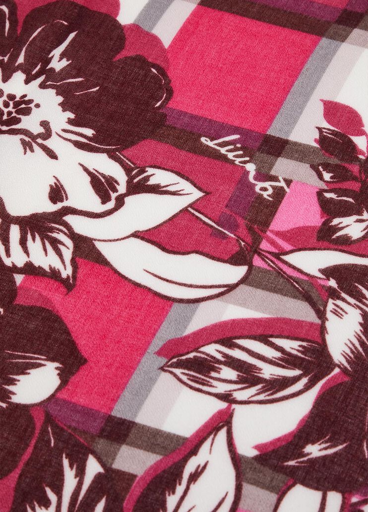 Floral chequered stole