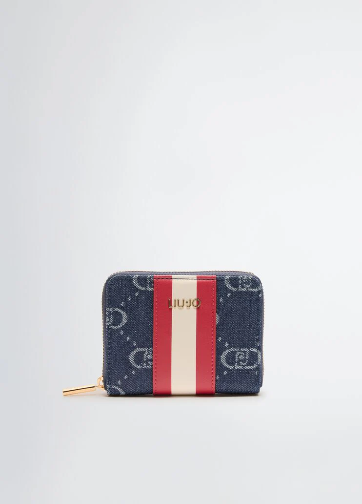 Jacquard zip-around wallet
