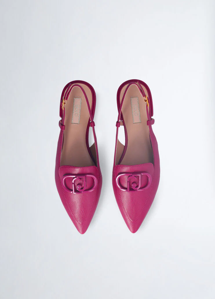Pink slingback ballet flats