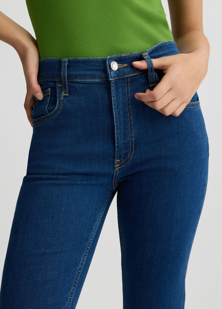 High-rise bootcut jeans