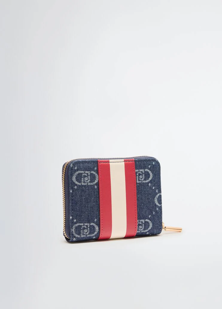 Jacquard zip-around wallet