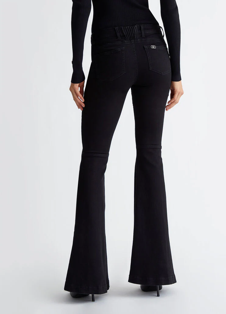 Low-rise super-flared jeans