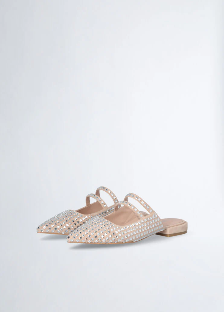 Full rhinestone mules