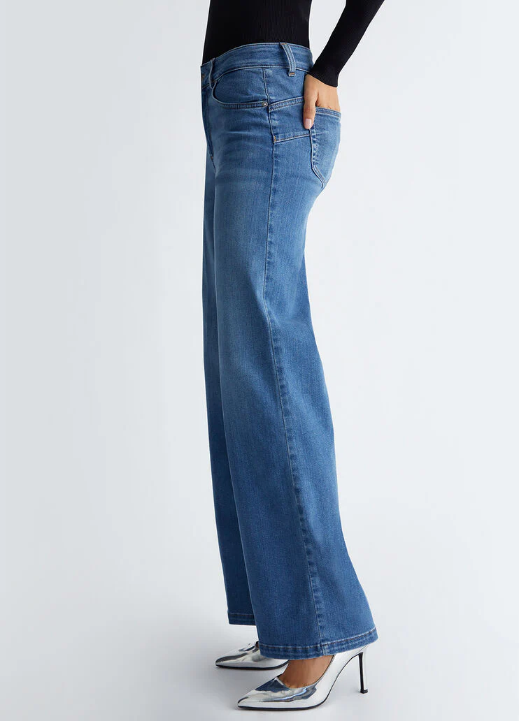 High-rise flared jeans