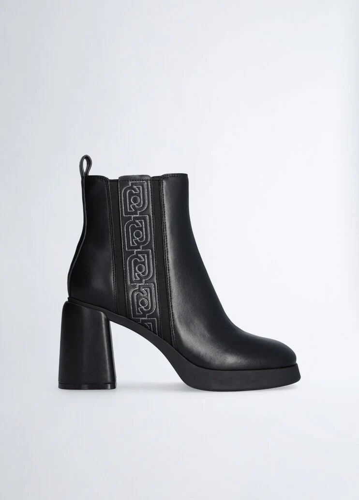 Black ankle boots with heel