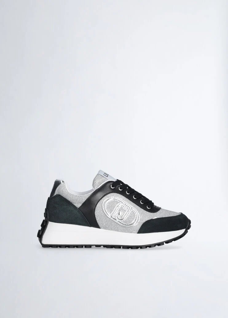 Black lurex sneakers