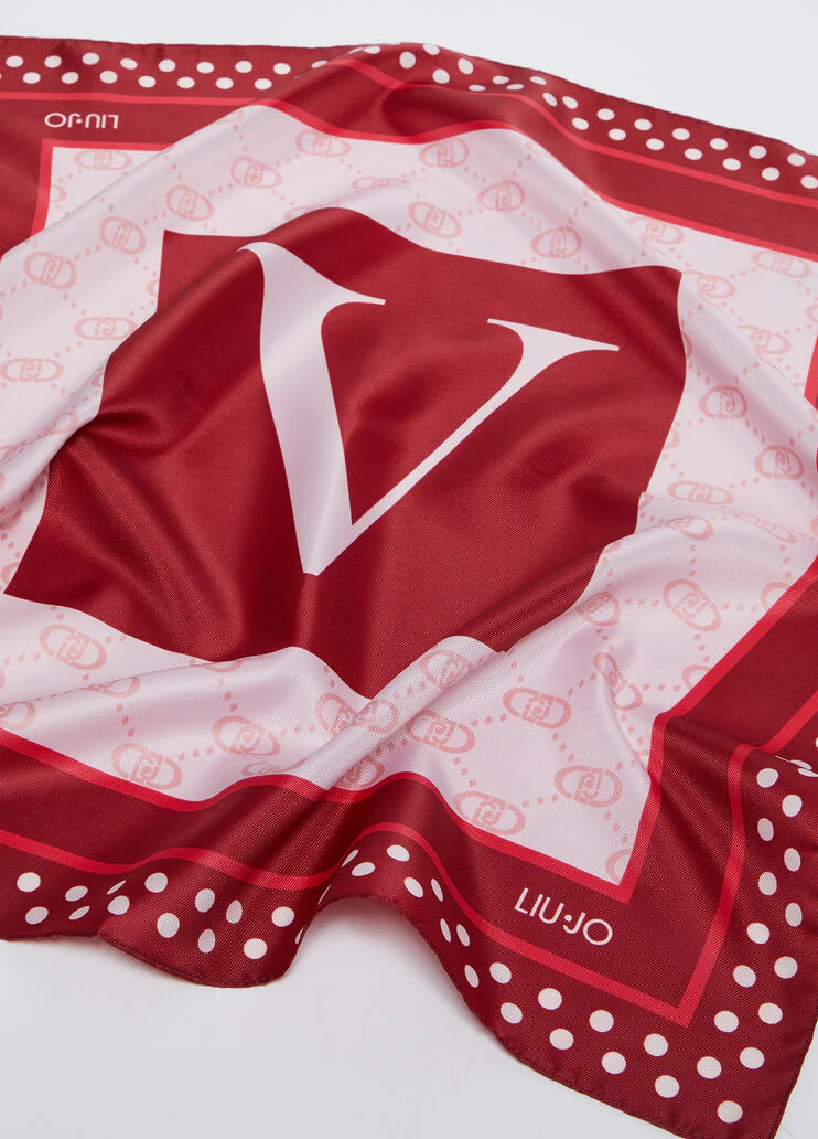 Red letter V foulard