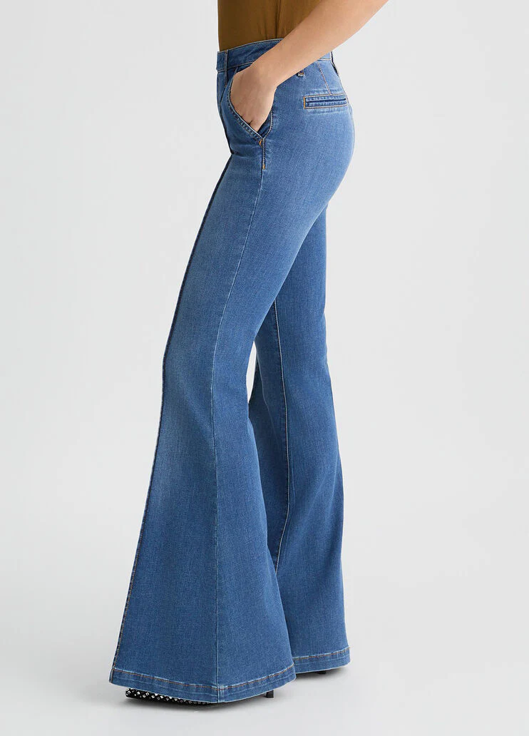 High-rise flared jeans