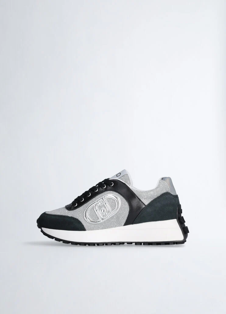 Black lurex sneakers