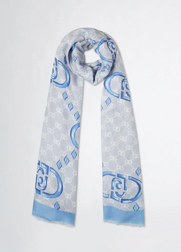 Light blue stole with logo