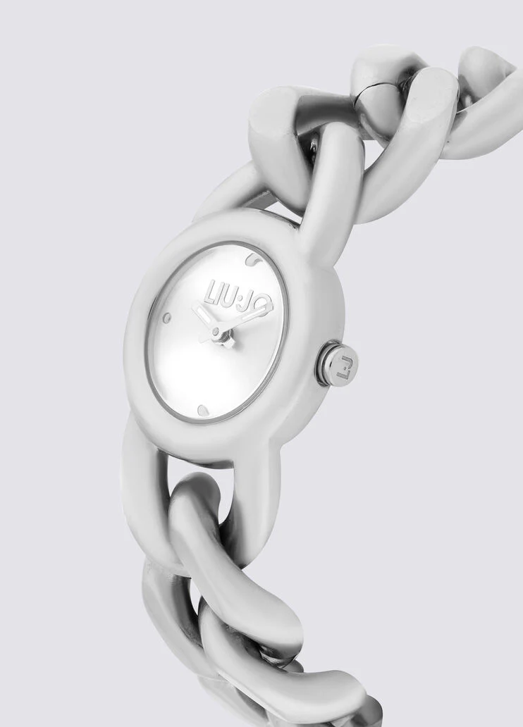 Watch with bold chain