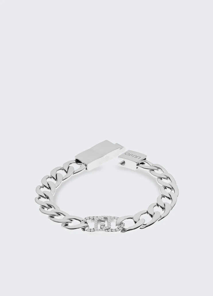 Monogram bracelet with diamantés