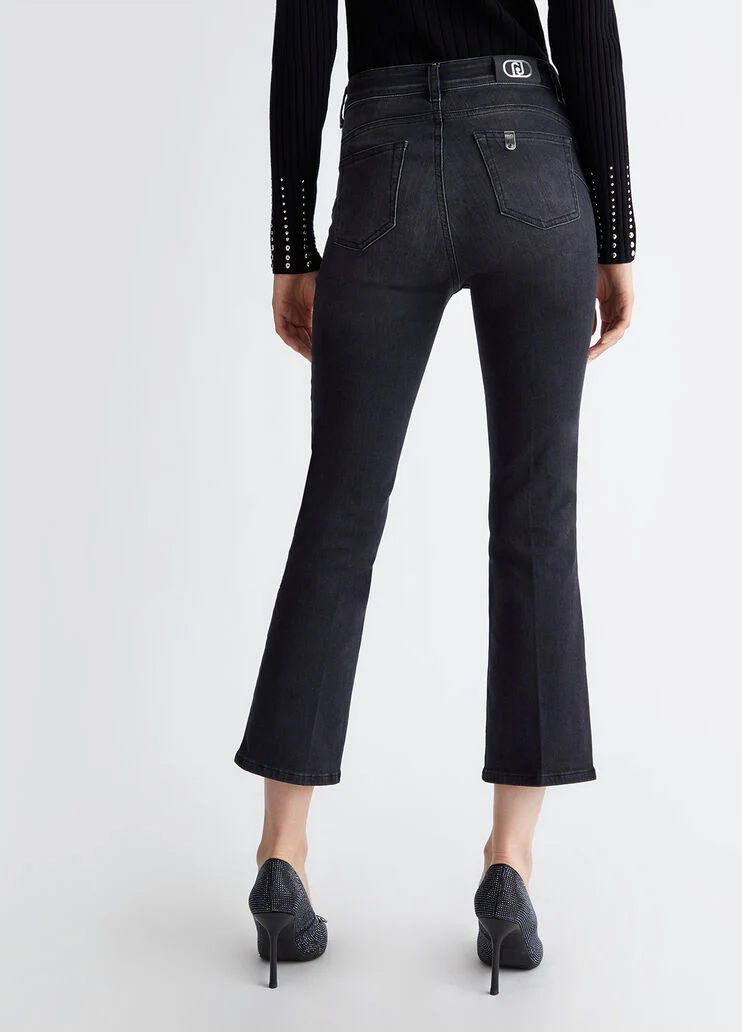 Cropped bootcut jeans