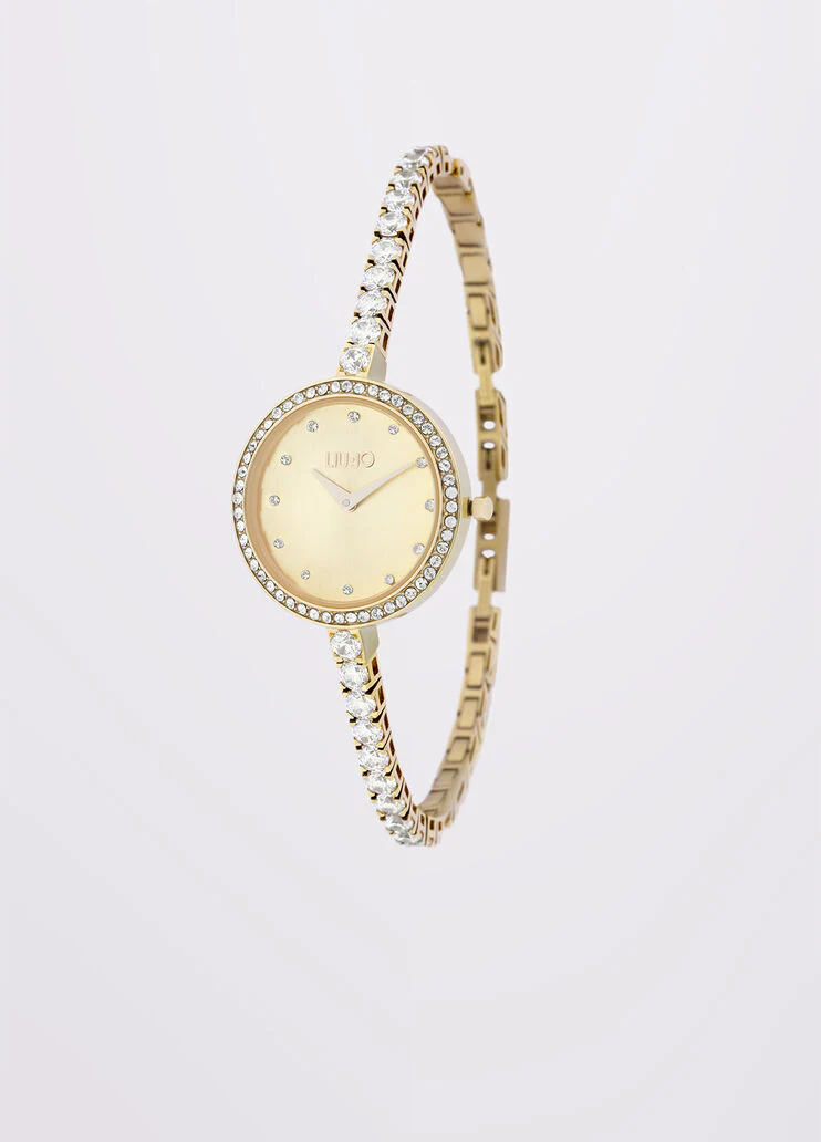 Watch with bejewelled strap