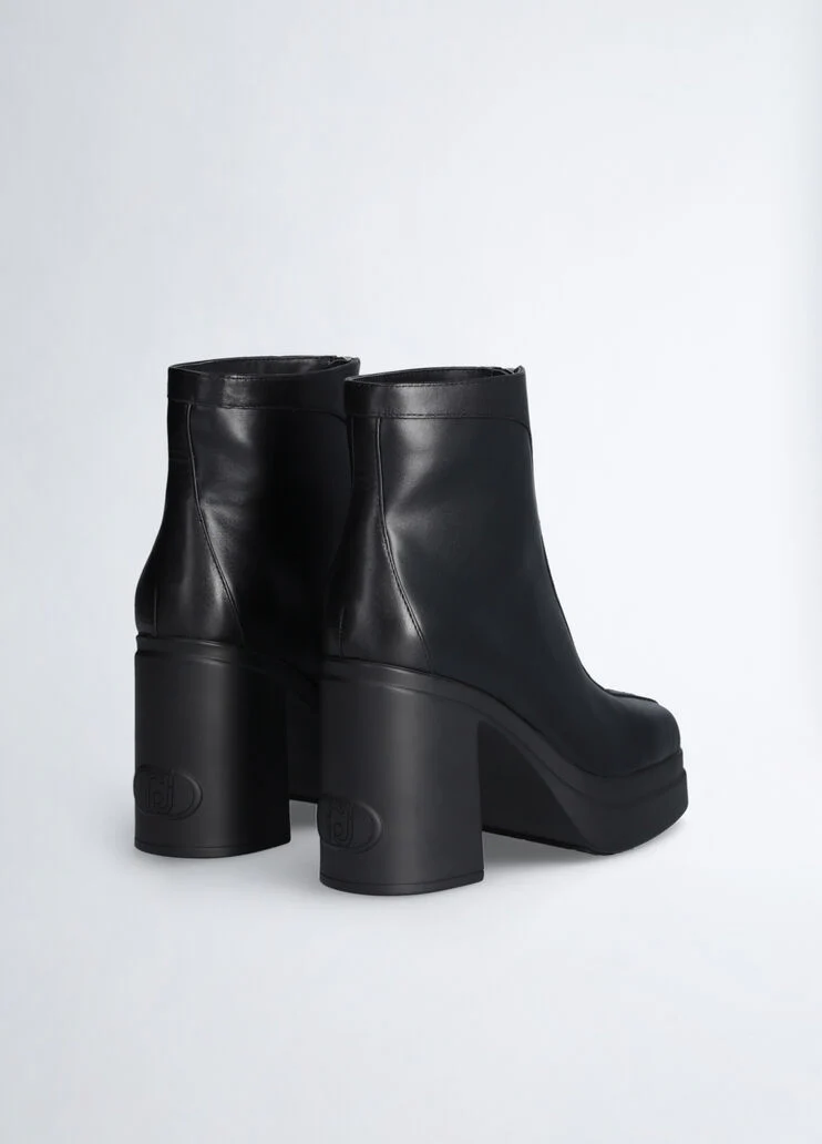 Black ankle boots with zip