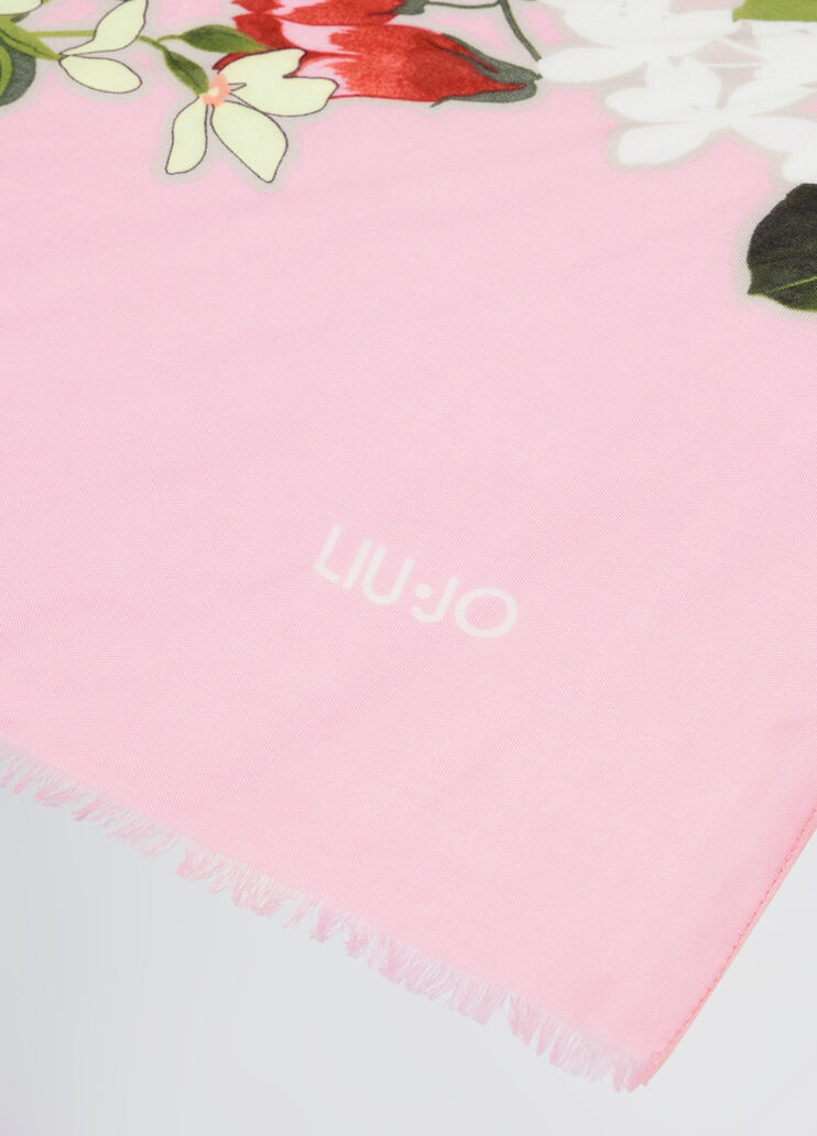 Shawl with floral print