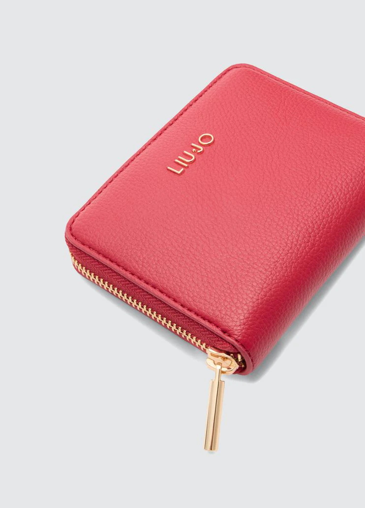 Tumbled zip-around purse