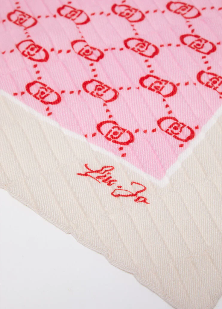 Pleated monogram foulard