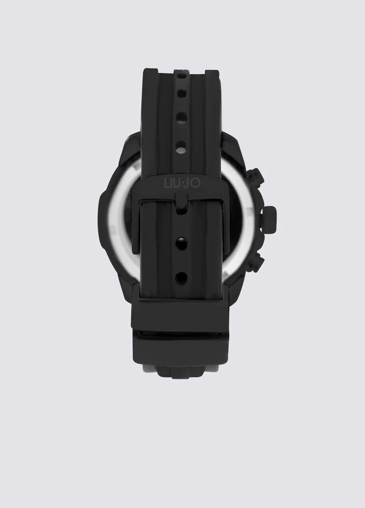 Black watch with chronograph