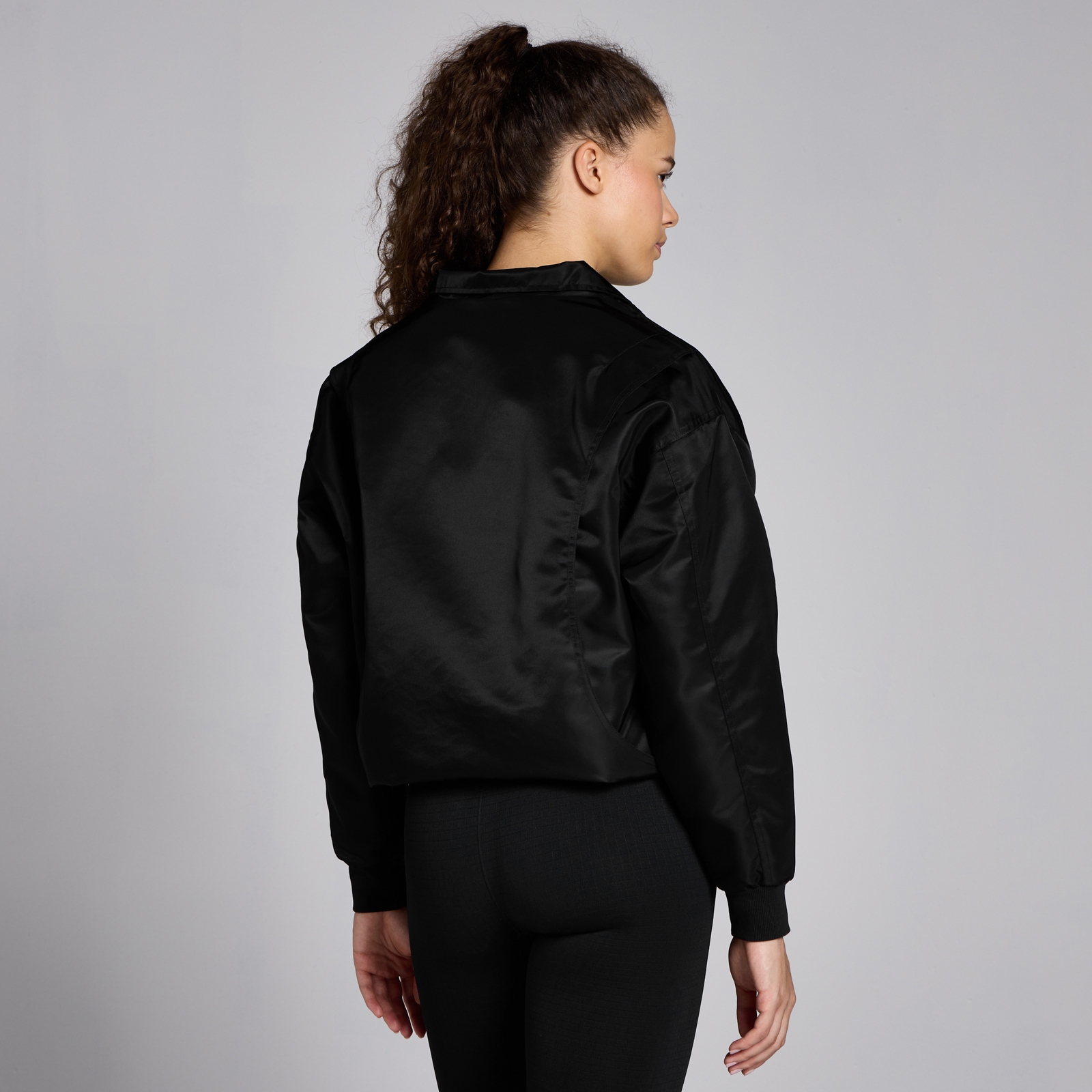 MP Women's Lifestyle Nylon Bomber Jacket - Black