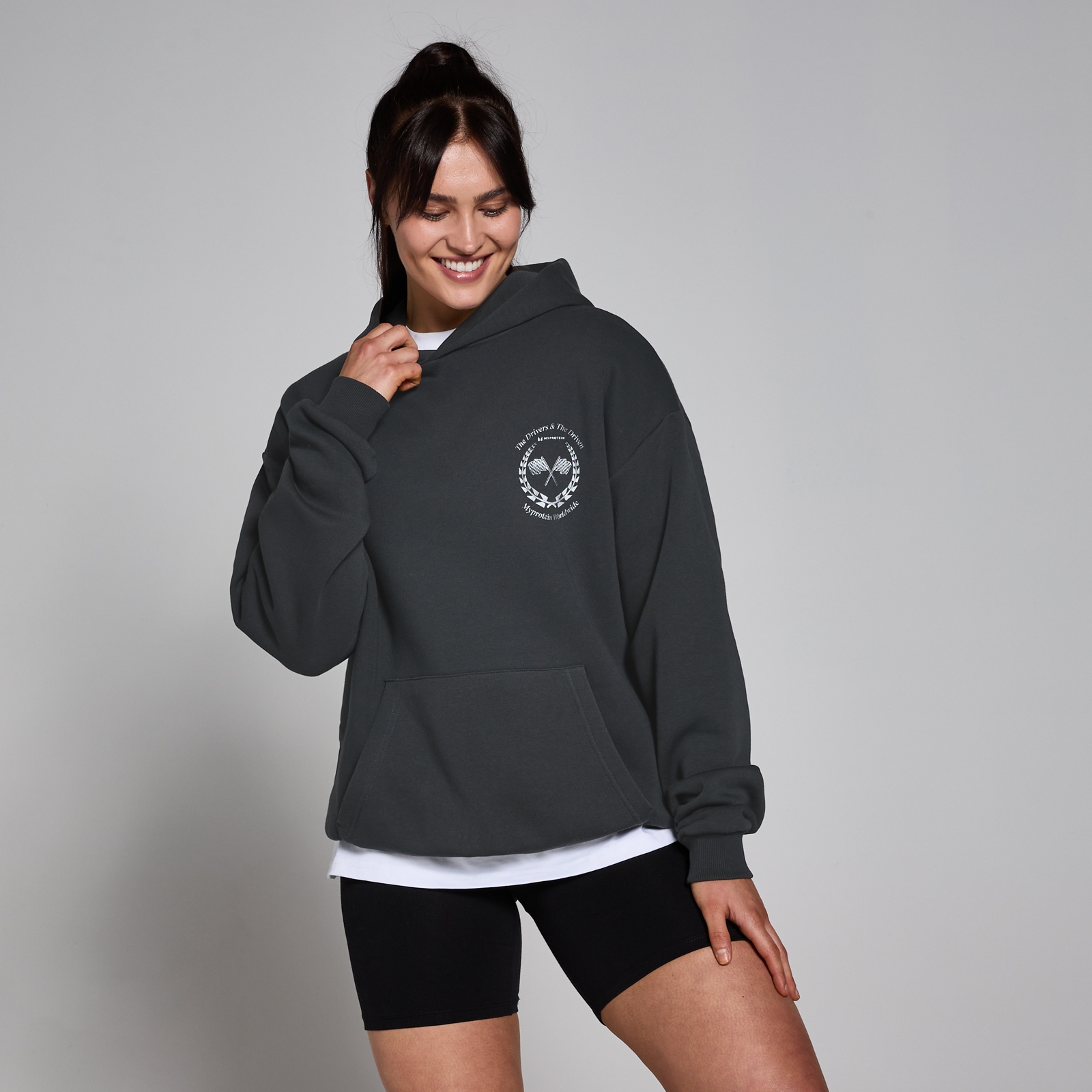 MP Women��s World Wide Graphic Hoodie - Washed Black